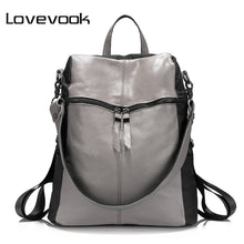 LOVEVOOK brand women backpack genuine leather