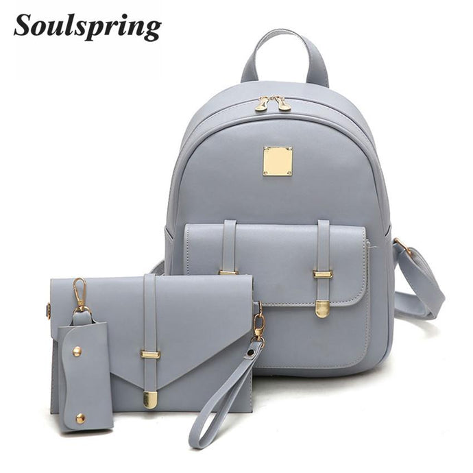 Grey Fashion Backpack