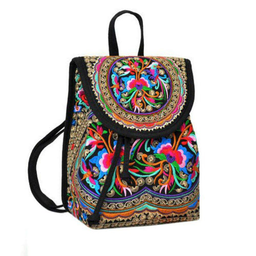Embroidered Colorful Backpack